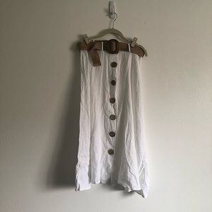 White midi skirt